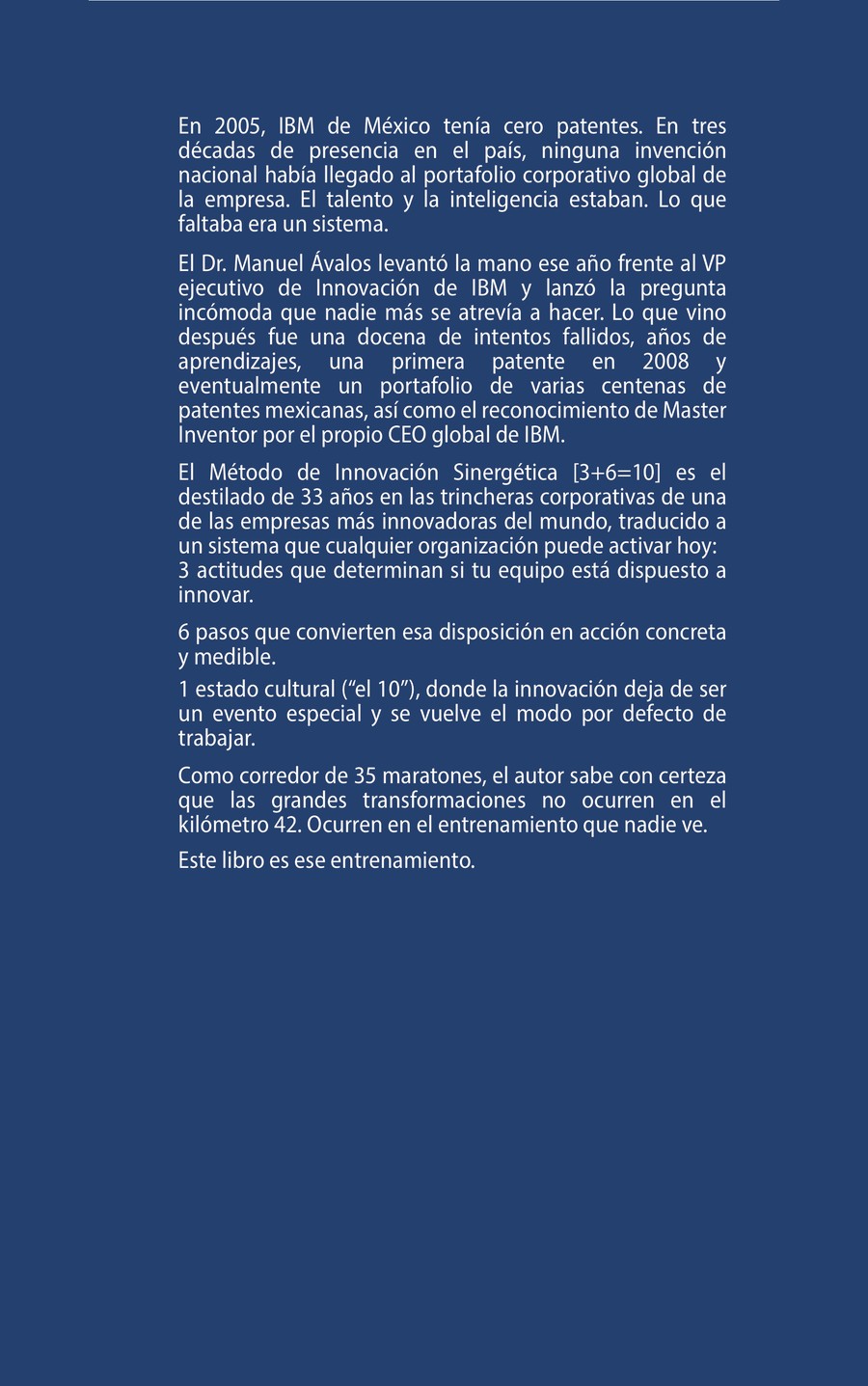 Contraportada — [3+6=10] El entrenamiento que nadie ve
